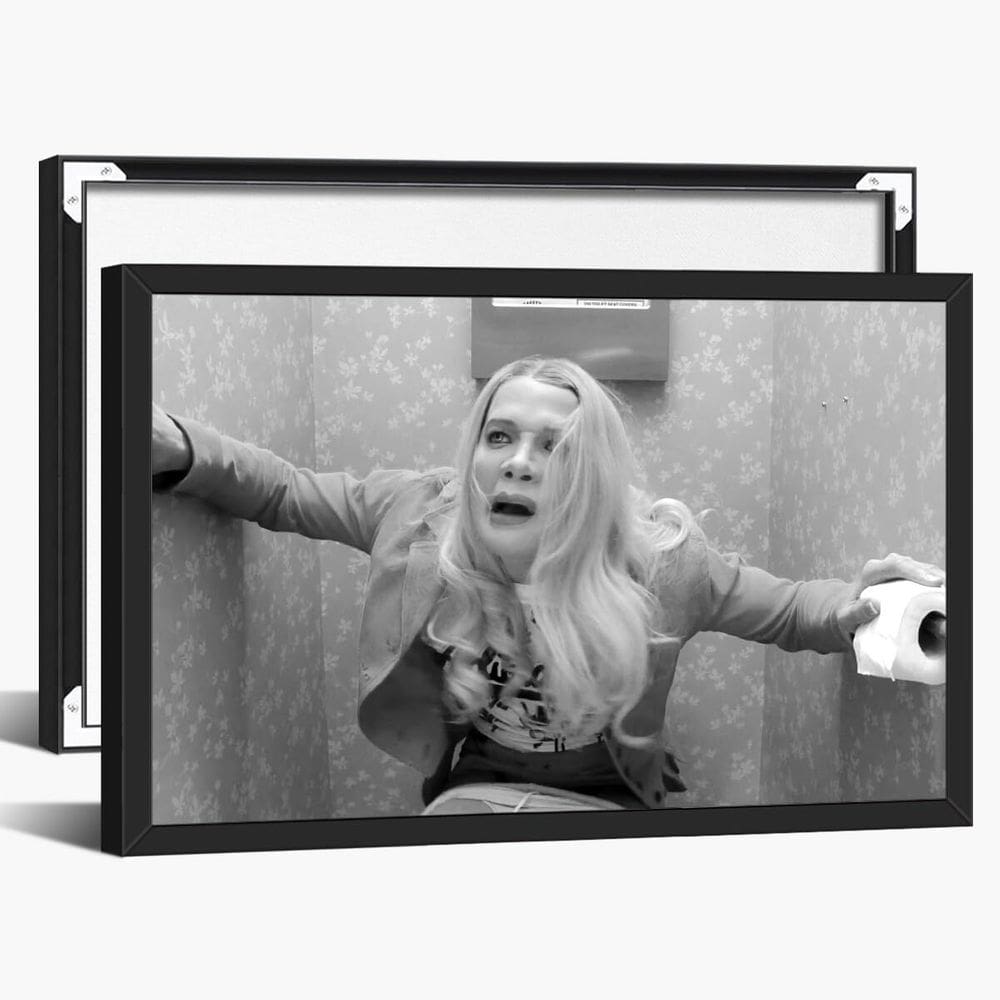 Pôster Funny Movie Bathroom Wall Art Vintage Preto Branco