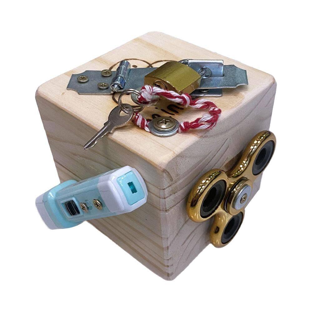 Cubo De Atividades Sensoriais 10X10X10Cm Cru