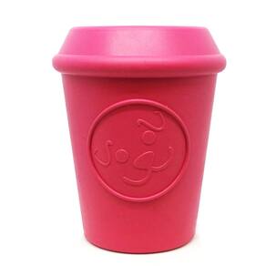 Copo de café Dog Toy Soda Pup, dispensador de guloseimas, vermelho médio