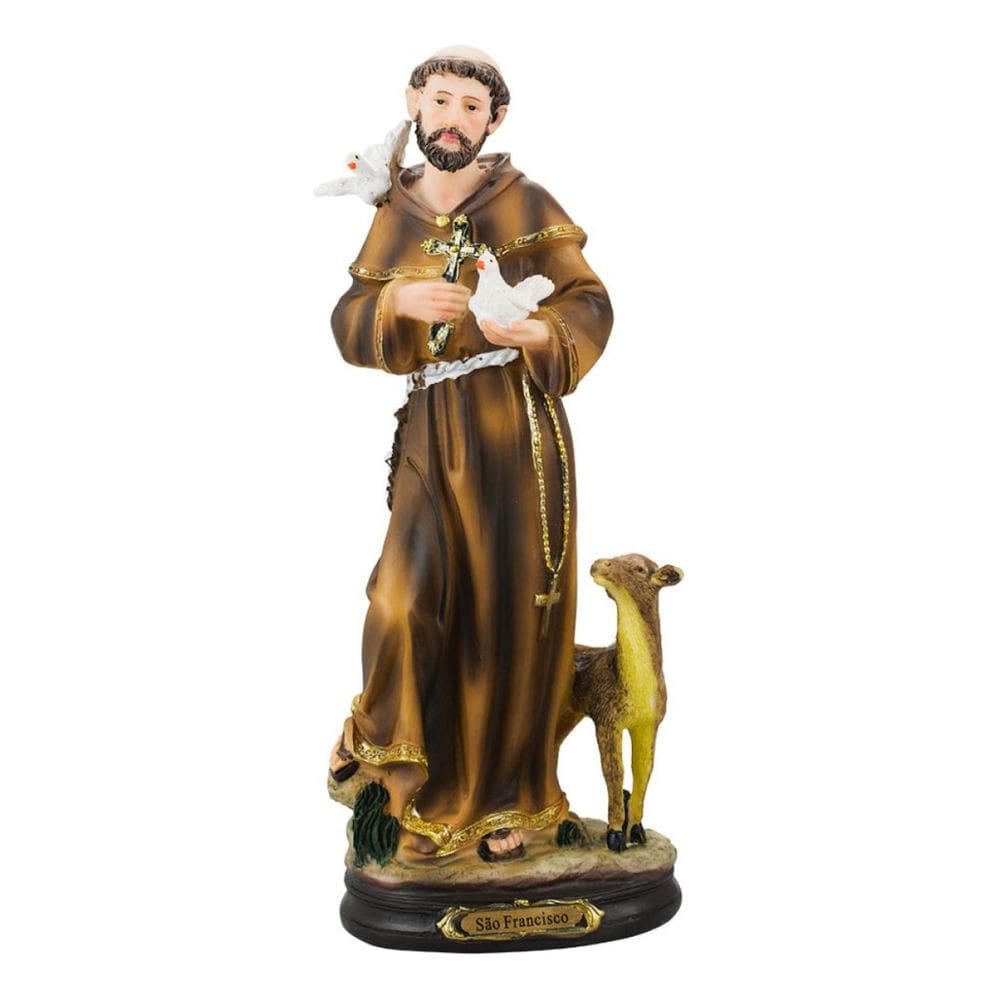 Imagem Enfeite Resina São Francisco De Assis - 20,5 Cm