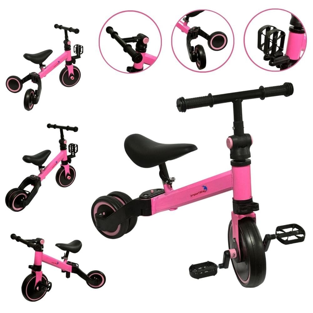 Triciclo Infantil 3 em 1 Bicicleta Equilíbrio sem Pedal e com Pedal Coordenação Importway Bw312