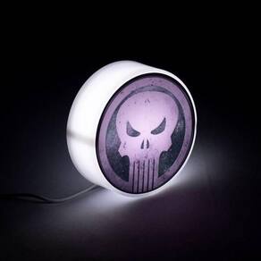 Luminária Led Usb Mini Redonda - Ilumine Seu Mundo Com O Poder Do Justiceiro Marvel!
