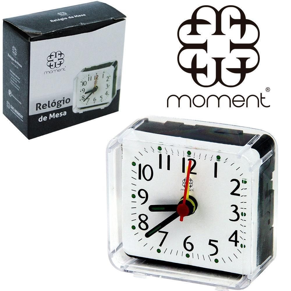 Relogio De Mesa / Despertador Retangular 6X5,8Cm Na Caixa