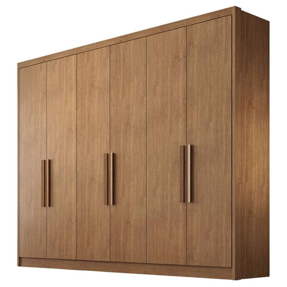 Guarda Roupa Casal Linea 6 Portas 4 Gavetas Cumaru 23 - Novo Horizonte