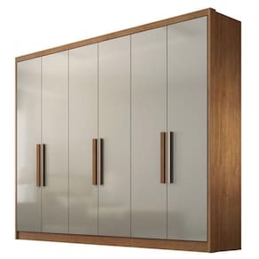 Guarda Roupa Casal Linea 6 Portas 8 Gavetas Cumaru 25 Fendi - Novo Horizonte