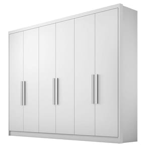 Guarda Roupa Casal Linea 6 Portas 4 Gavetas Neve - Novo Horizonte