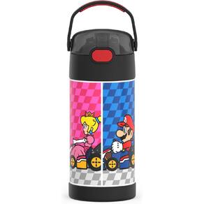 Garrafa Térmica Infantil Funtainer 355ml Thermos Mario Kart
