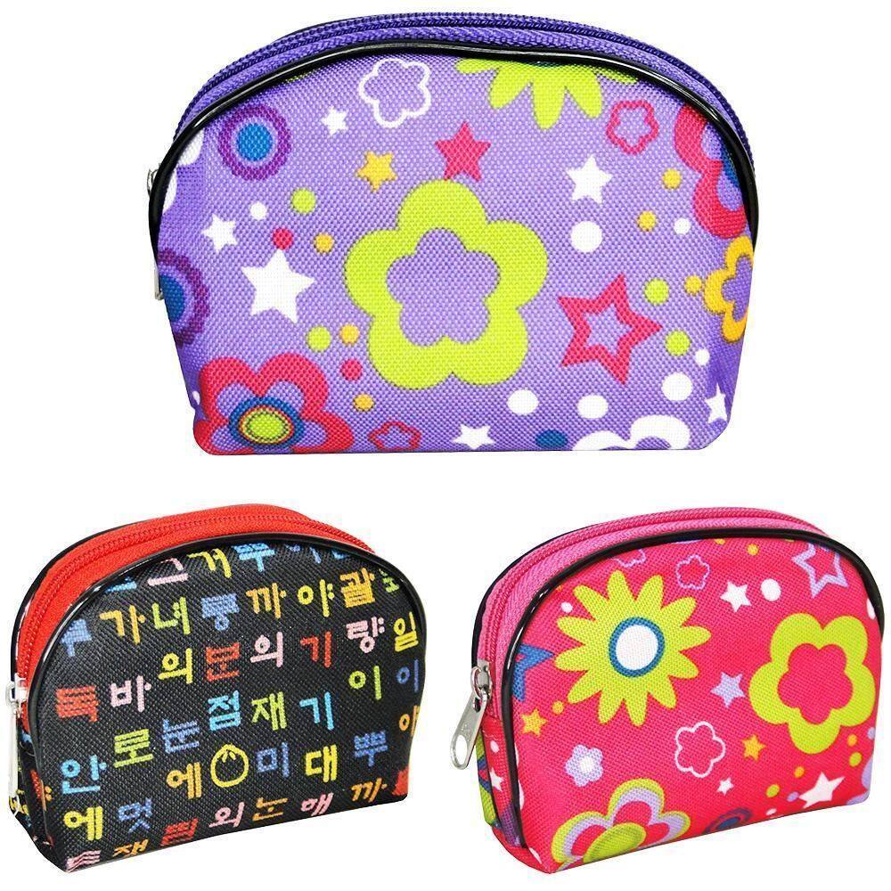 Porta Moedas Meia Lua Estampas Com Ziper 12X9,5X4Cm