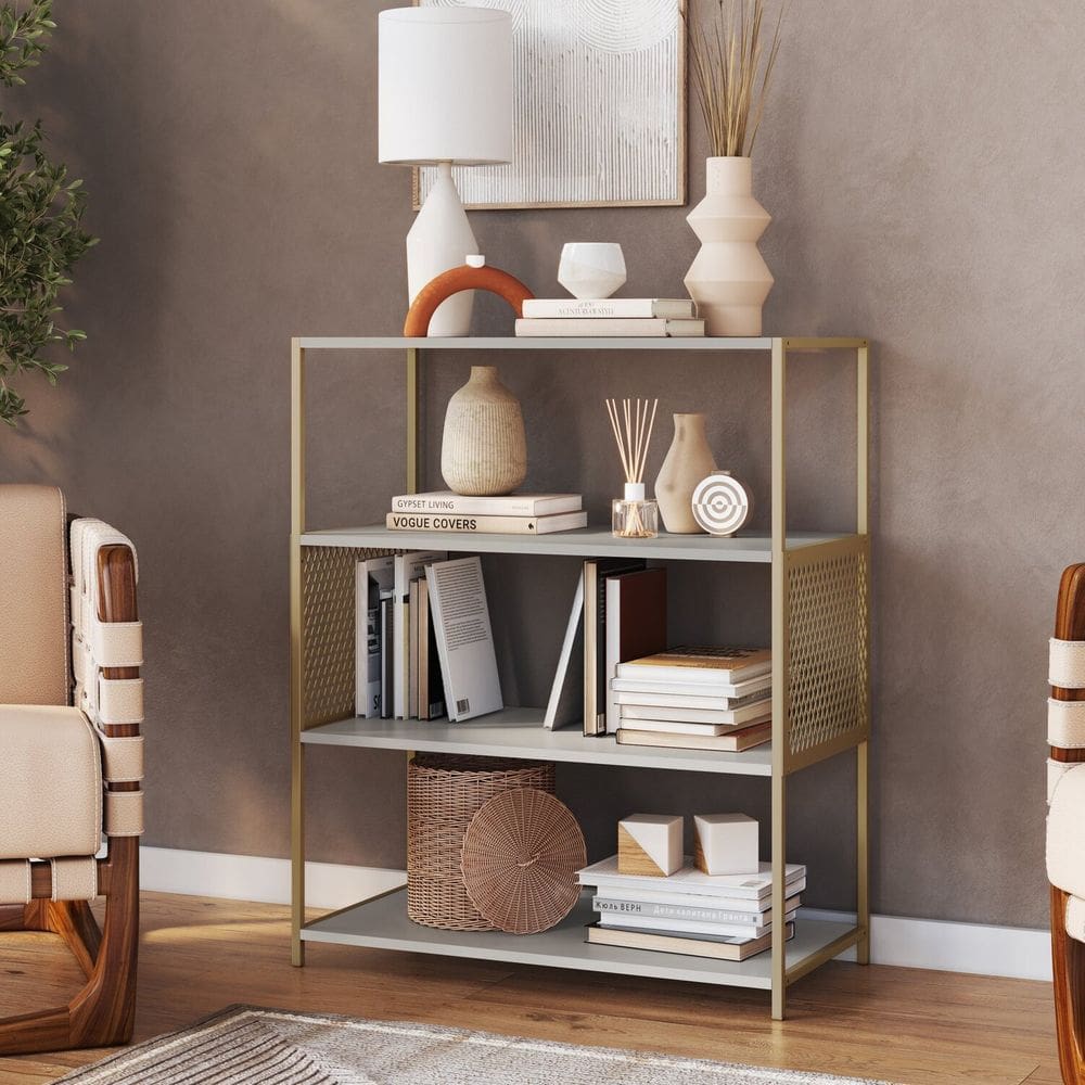 Estante Industrial 77cm X 94cm P1024 Arena / Dourado