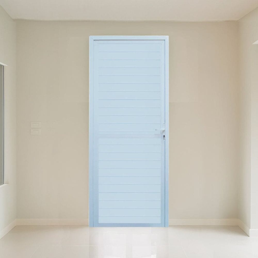 Porta Lambri Direita 1 Folha 0,80x2,15m Fábrica do Alumínio Branco