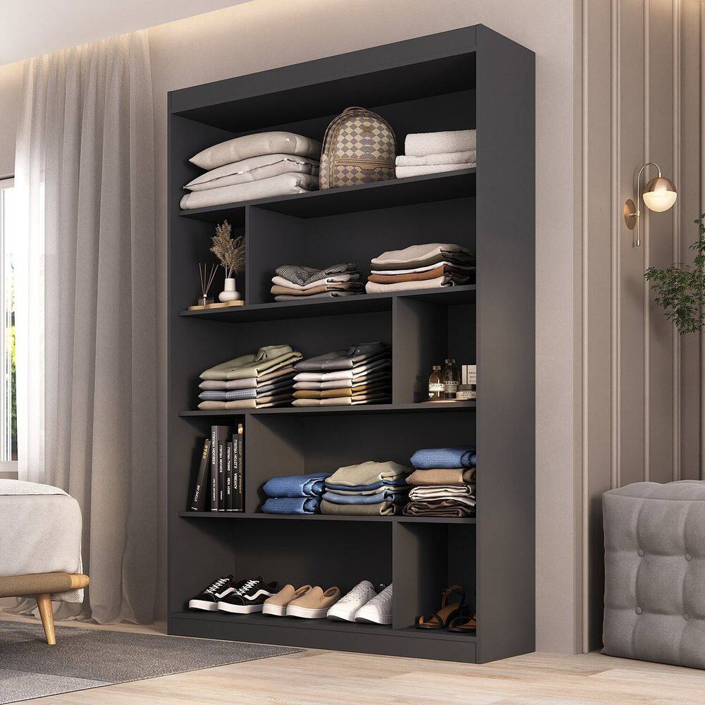 Estante para Quarto Livreiro Elowen Espresso Móveis Grafite