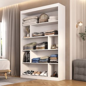 Estante para Quarto Livreiro Elowen Espresso Móveis Branco