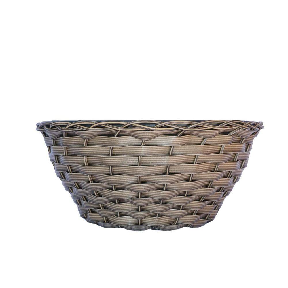 Vaso Planta Fibra Sintética Cuia 12 X 25 X 15 Cappuccino