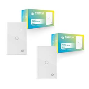 Kit 2 Smart Interruptor WI-FI Positivo Casa Inteligente 1 Circuito Touch 2300W 5A