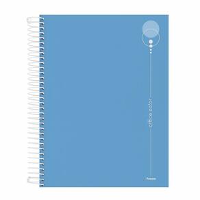 Caderno Universitário 10 Matérias Office Color Azul Claro
