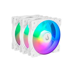 Kit 3 Coolers 120mm Rise Mode X - LED ARGB - Branco - RM-XLD-02-ARGB