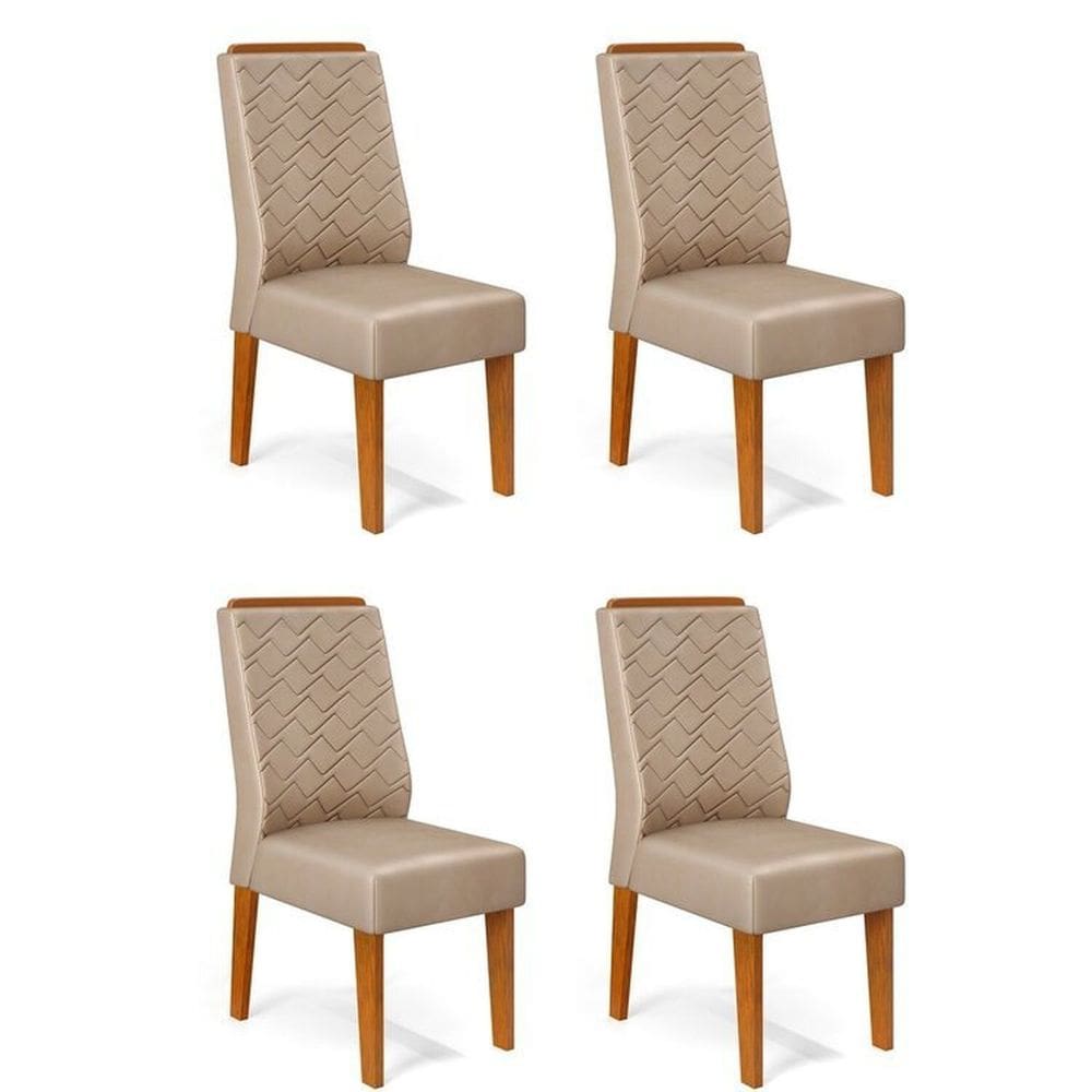 Kit 4 Cadeiras para Sala de Jantar Lidia Freijó/Kraft