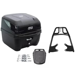 Kit Bau Bauleto 33L Monolock Traffic Iii Preto T33ntbr Givi + Bagageiro Projetil Titan 160 2025