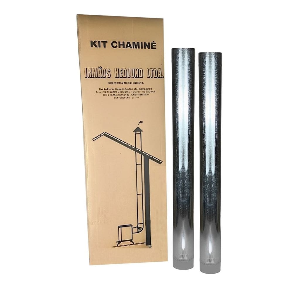 Kit 2 Canos 1m Galvanizado Ø 115mm Chaminé Fogão à Lenha Lareira - N°2 Hedlund