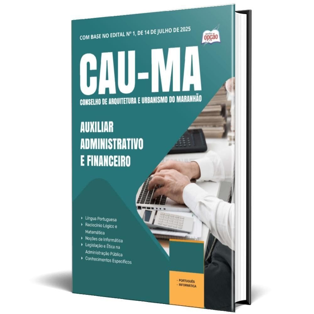 Apostila Cau Ma 2025 - Auxiliar Administrativo E Financeiro