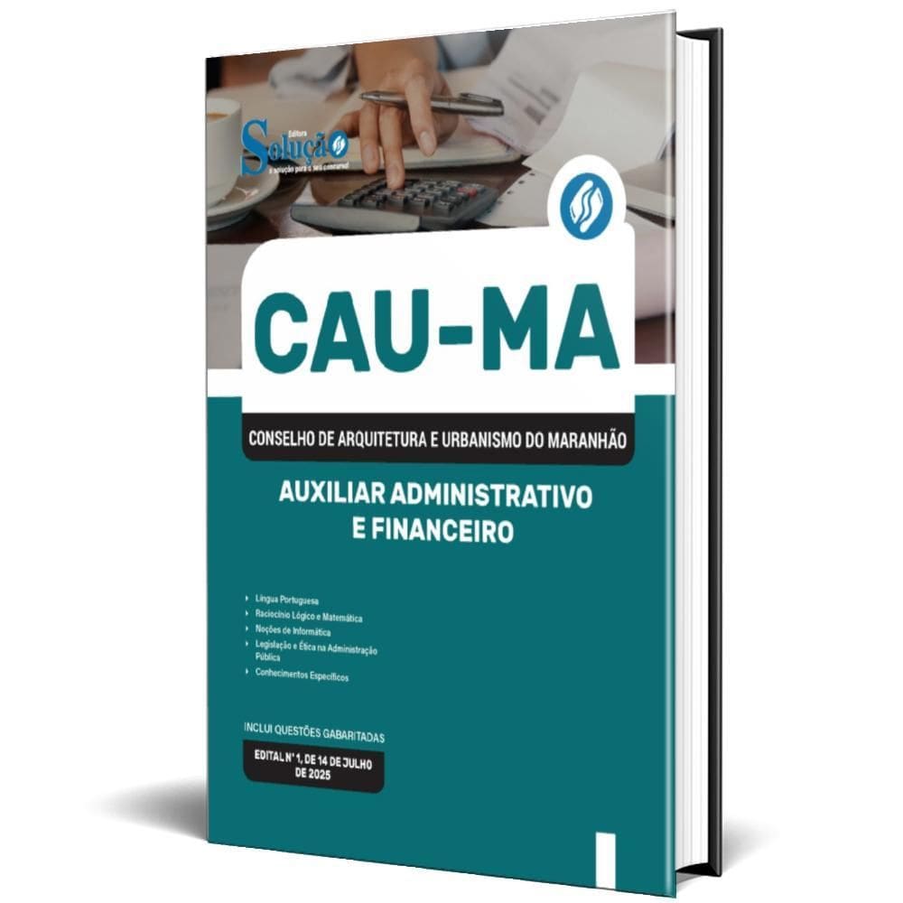 Apostila Cau Ma 2025 - Auxiliar Administrativo E Financeiro