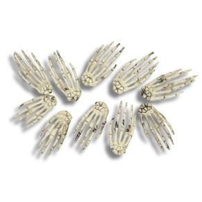 Kit Decorativo Mãos Esqueletos 6,5 Cm C/10 Un Halloween