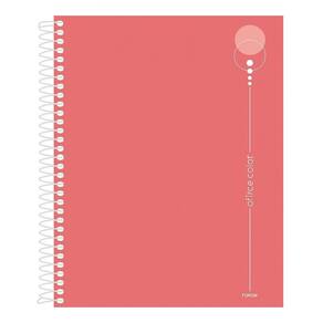 Caderno Universitário 10 Matérias Office Color Salmão Foroni