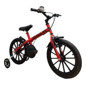 Bicicleta Bike Infantil Aro 16 Ravok Com Rodinhas 3 A 7 Anos Vermelho