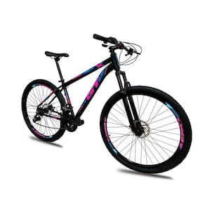 Bicicleta Aro 29 Alumínio Alavanca 21 Marchas Gt Sport Quadro: 17 Azul E Rosa