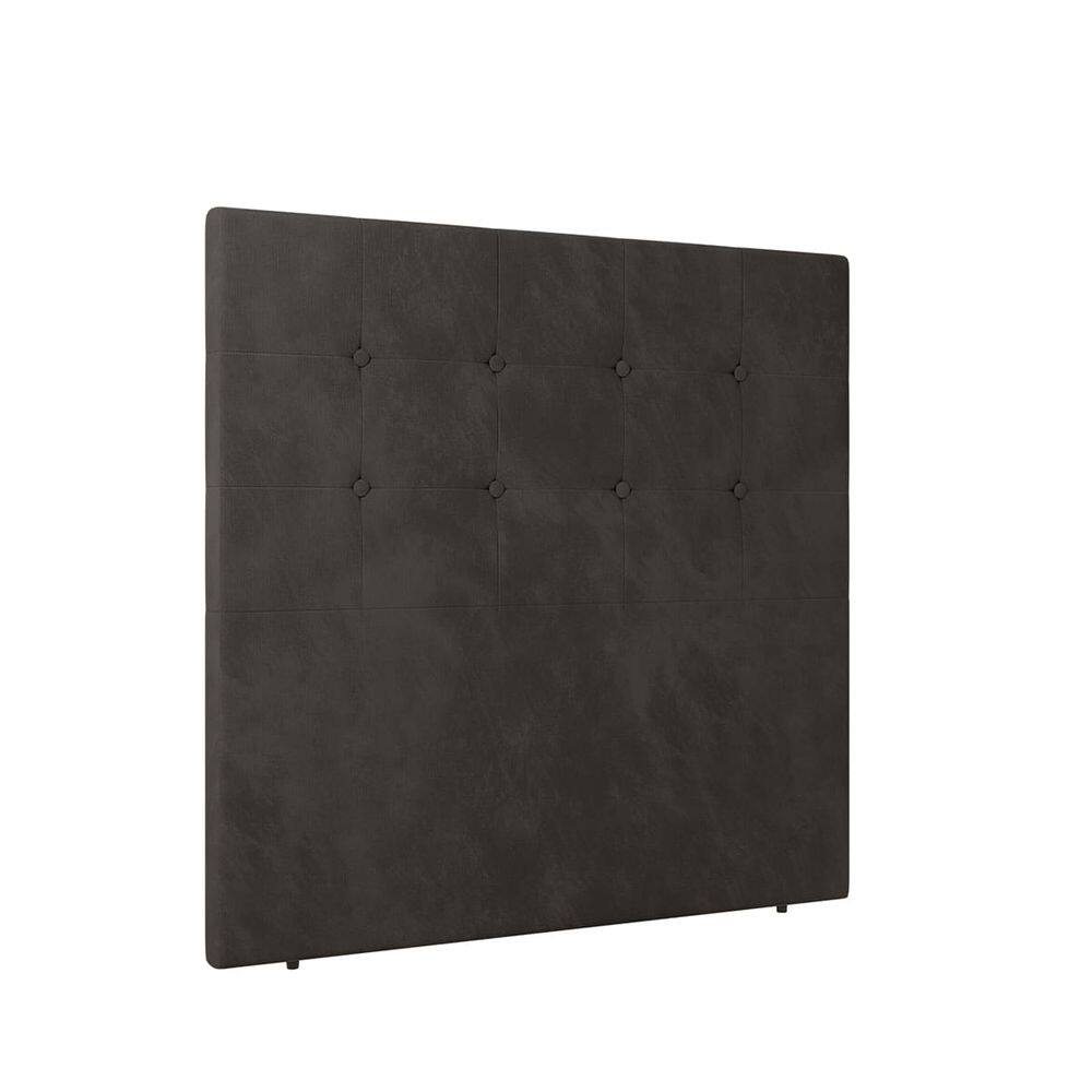Cabeceira Cama de Solteiro Estofada 90 x 128 Infinity Veludo Marrom - ÉdeCasaMóveis