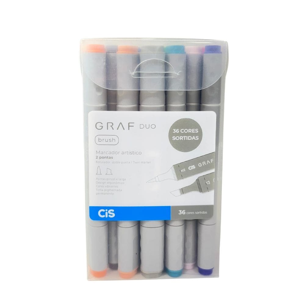Marcador Artistico 2 Pontas Graf Duo Brush Estojo Cis