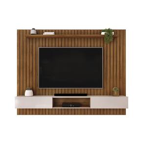 fora de linha - Painel para tv até 75 com 2,23 x 1,75cm Ragusa Freijó - Off White - ÉdeCasaMóveis