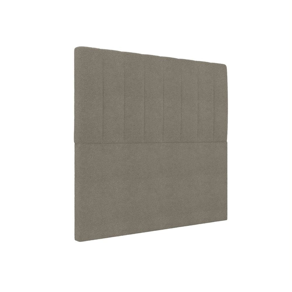 Cabeceira Cama de Solteiro Estofada 90 x 128 Veneza Boucle Bege - ÉdeCasaMóveis