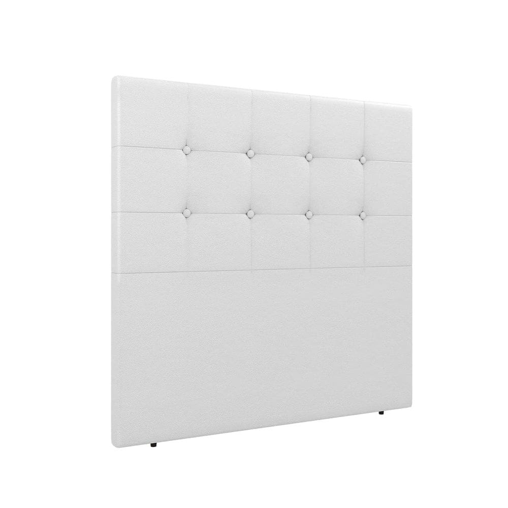 Cabeceira Cama de Solteiro Estofada 90 x 128 Infinity Corino Branco - ÉdeCasaMóveis
