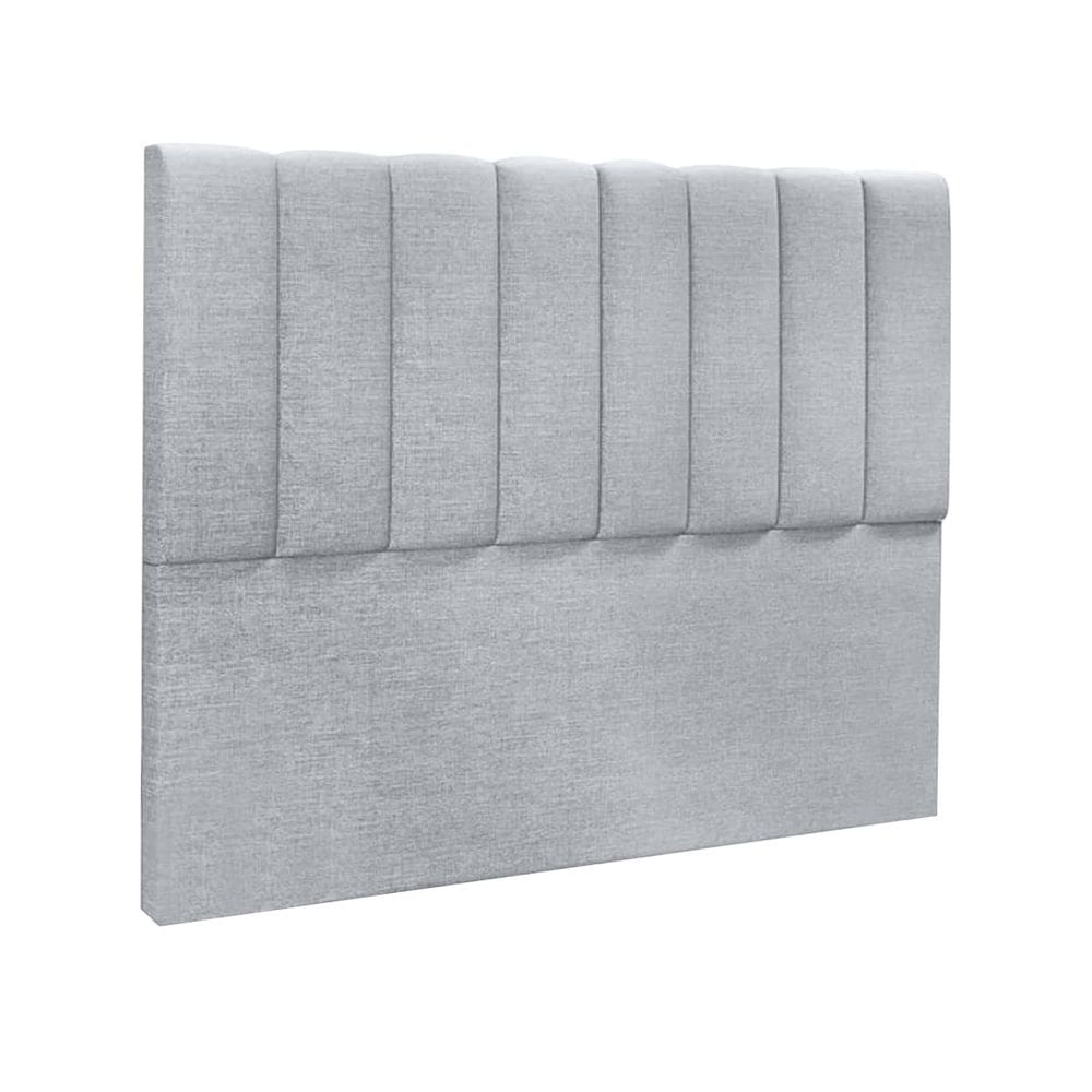 Cabeceira Cama de Solteiro Estofada 90 x 128 Veneza Linho Cinza - ÉdeCasaMóveis