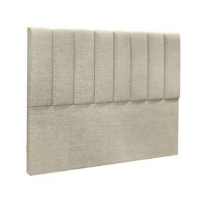 Cabeceira Cama de Solteiro Estofada 140 x 128 Veneza Linho Bege - ÉdeCasaMóveis