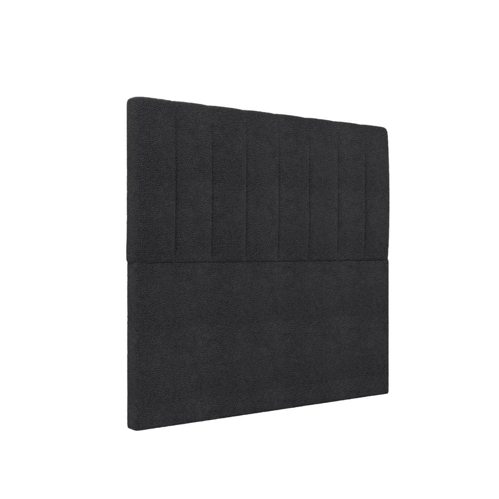Cabeceira Cama de Solteiro Estofada 140 x 128 Veneza Boucle Marrom - ÉdeCasaMóveis