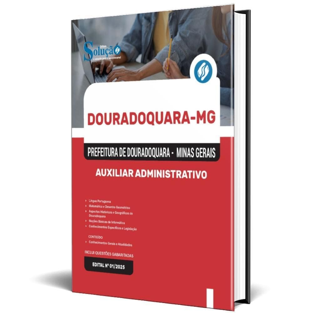 Apostila Douradoquara Mg 2025 Auxiliar Administrativo