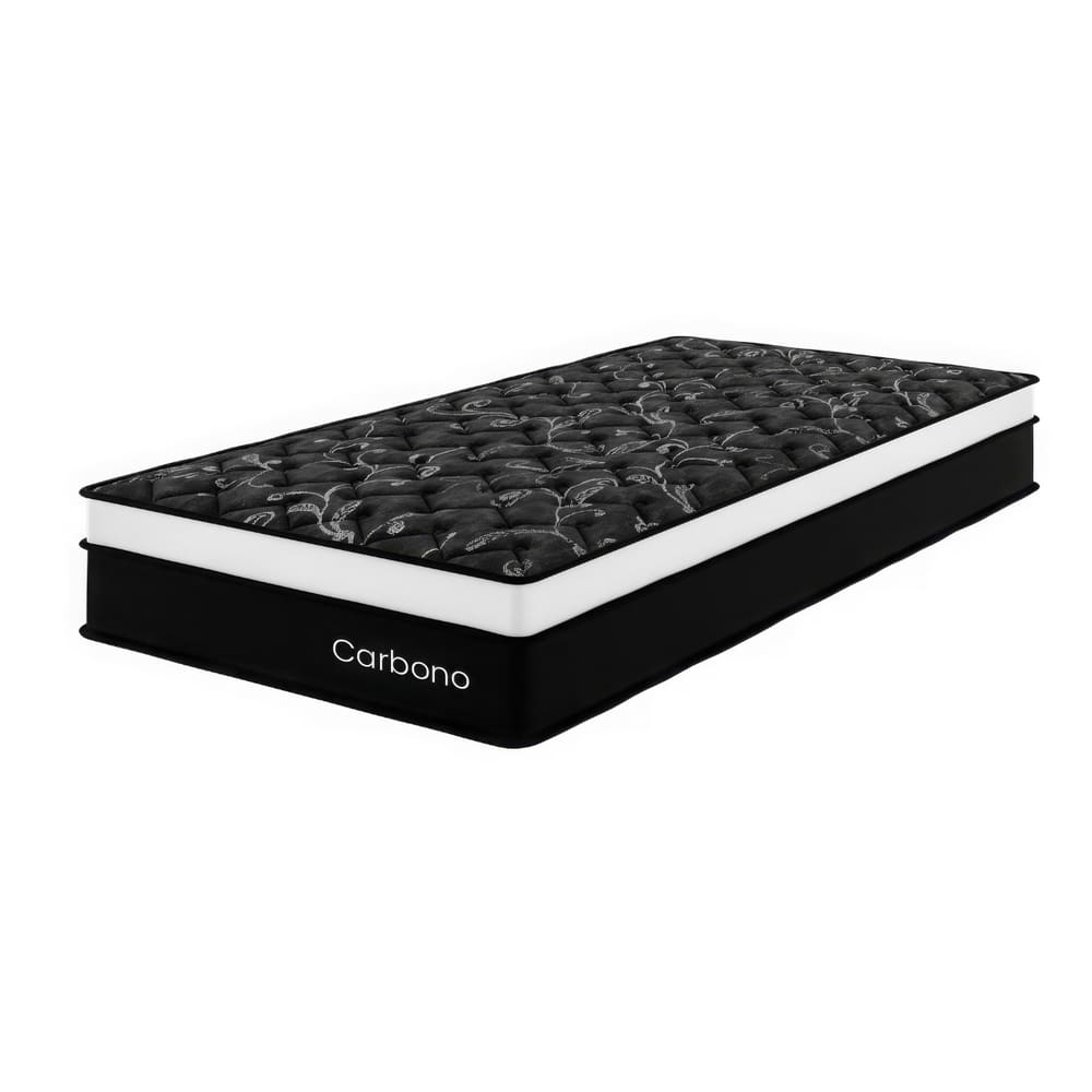 Colchão Mola Ensacada Solteiro 26x96x203cm Carbono Preto - Casa Giulia