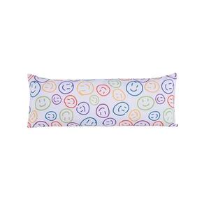 Capa Para Travesseiro Fofuxinho Colorê 1 Peça 90cm X 35cm 100% Poliéster Com Zíper Cor:smile