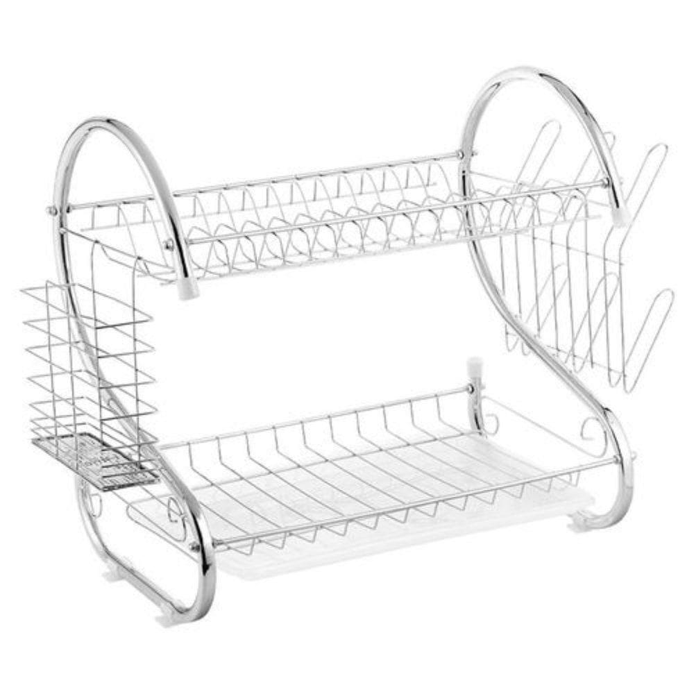 Escorredor De Louças Aco Inox C/ Suporte Copos/talheres