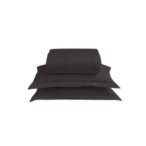 Kit Cobre Leito Matelado Dupla Face Soft 3 Peças Queen 100% Poliéster Cor:preto