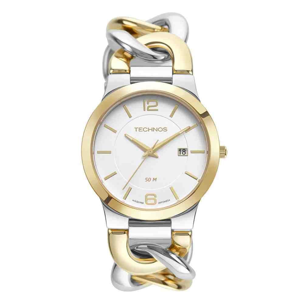 Relógio Technos Unique Prata/Dourado Feminino 2115TWT/1K