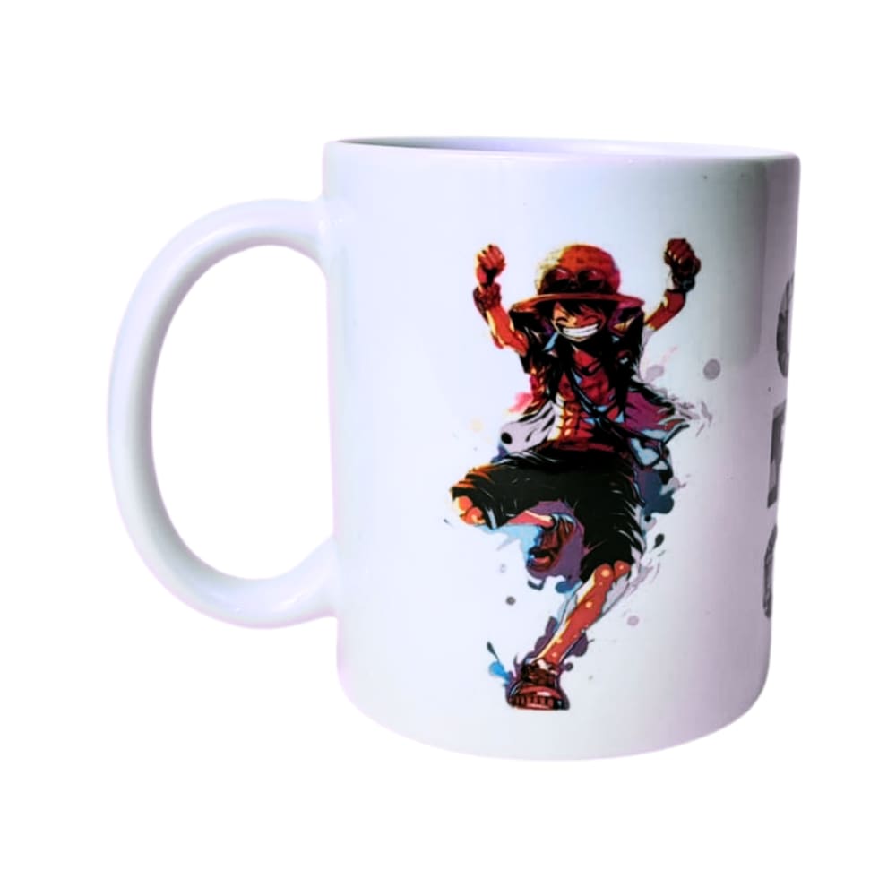 Caneca Café Porcelana Luffy One Piece | Artesanal