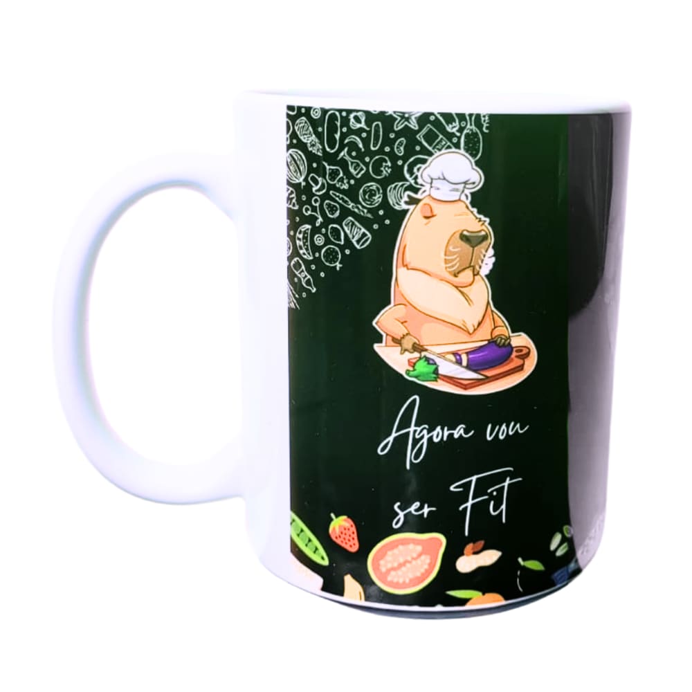 Caneca Café Porcelana Fit Capivara | Artesanal