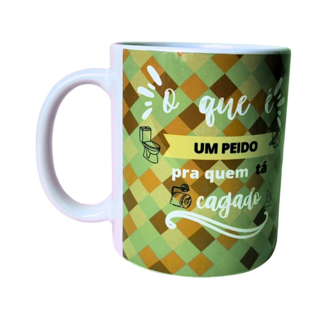 Caneca Café Porcelana Peido Capivara | Artesanal