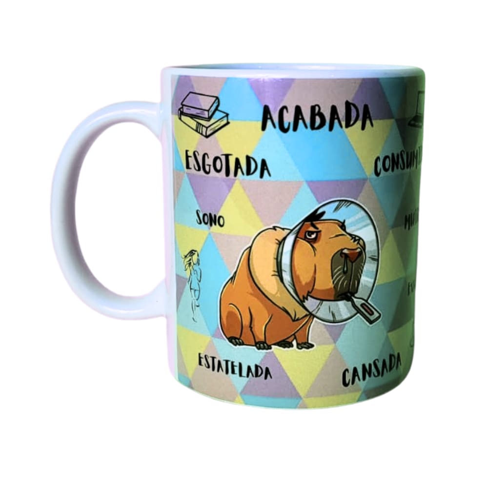 Caneca Café Porcelana Acabada Capivara | Artesanal