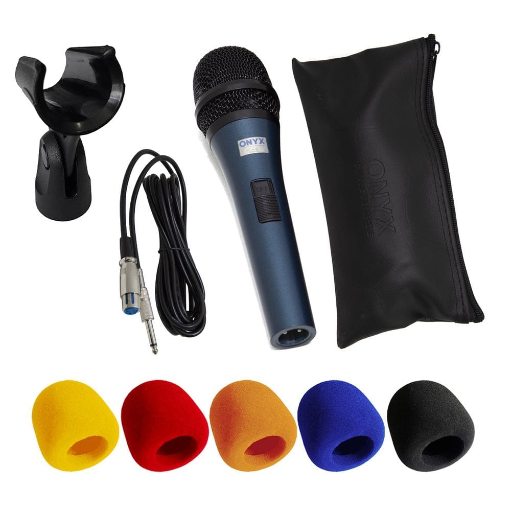 Kit Microfone Dinâmico com Fio TK 51C com Suporte B19A e Espuma Onyx