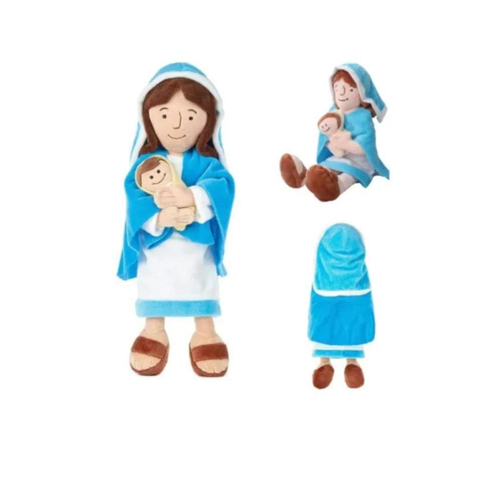Boneca De Pelúcia Virgem Maria Mãe De Jesus Almofada 30Cm