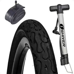 Pneu Bicicleta DSI tipo Kenda Flame Aro 26 x 2.125 Balão + camara + bomba de ar Montadinha